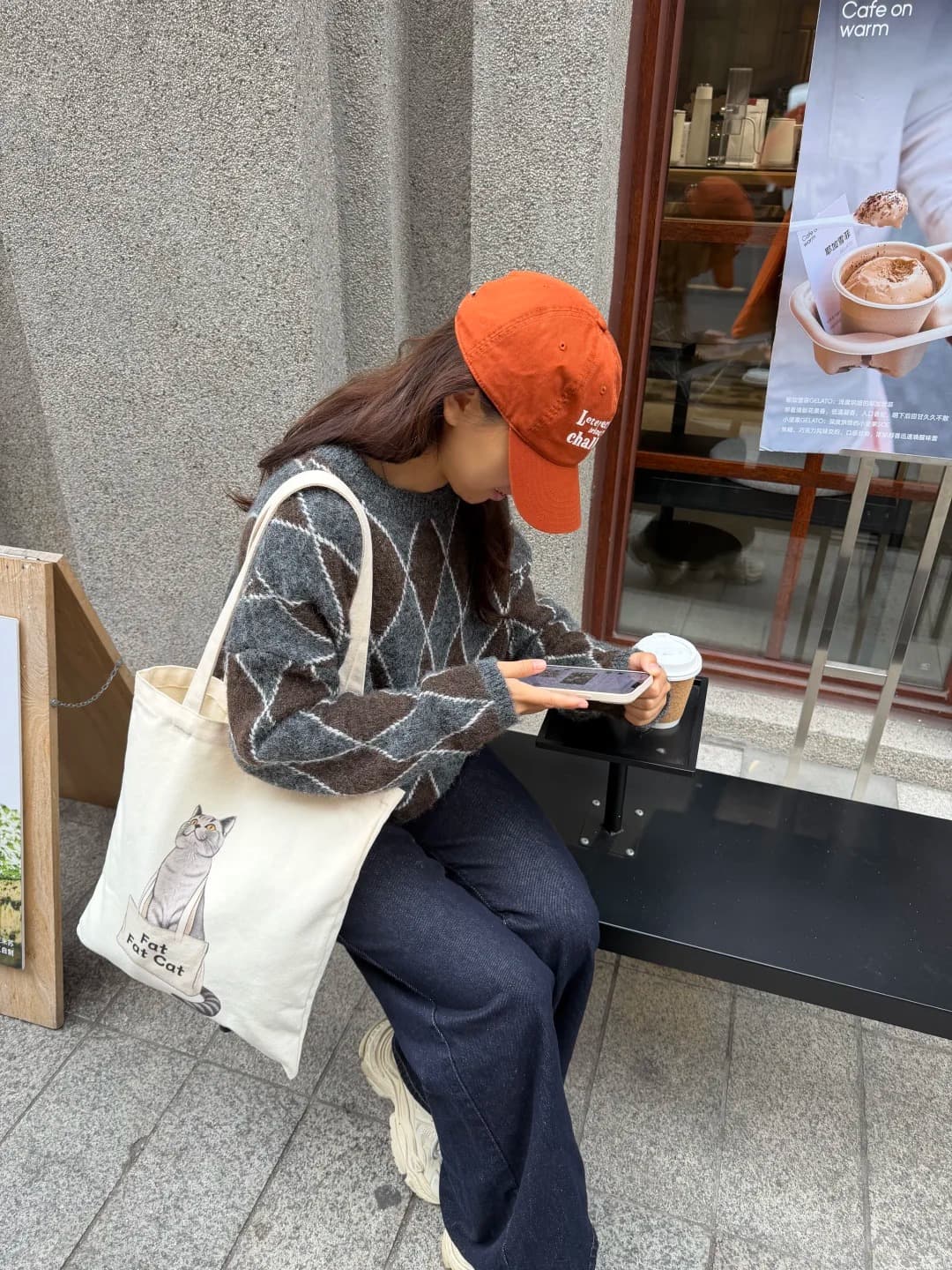 2026 가을 겨울 신제품 다용도 다이아몬드 모양 곡물 라운드 넥 편안함 루즈핏 캐주얼 니트 헤드 기어 스웨터 상세 이미지 5