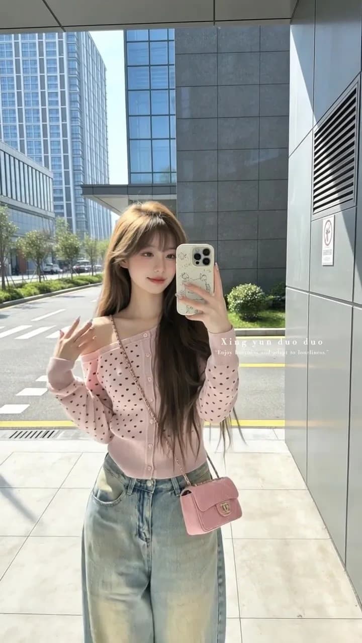 한 부서 조기 가을 분위기 센스 회색 도트 무늬 비스듬한 어깨 니트 스웨터 맨위 여성 외부 가져 가라. 오프숄더 스웨터 카디건 코트 상세 이미지 13