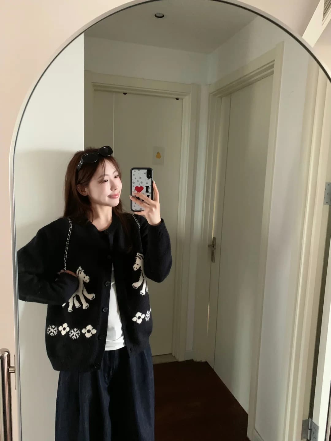 2026 봄 가을 외부 가져 가라. 작은 날다 말 무거운 작업 자카드 니트 오픈 가디건 긴팔 스웨터 여성 코트 상세 이미지 15