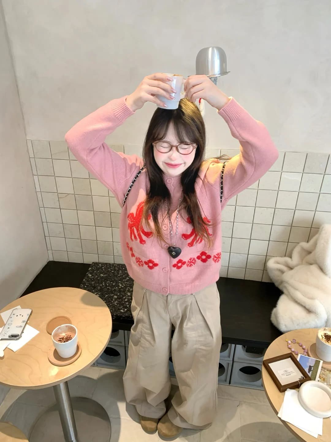 2026 봄 가을 외부 가져 가라. 작은 날다 말 무거운 작업 자카드 니트 오픈 가디건 긴팔 스웨터 여성 코트 상세 이미지 34