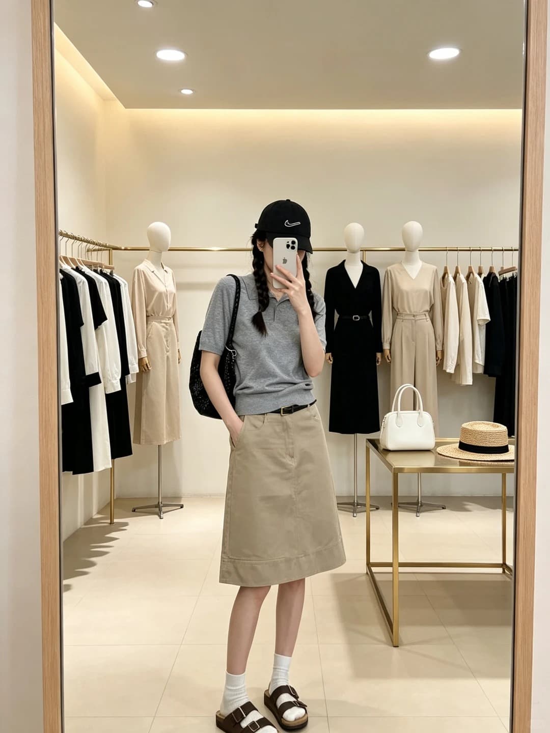 한 부서 고급 회색 폴로 칼라 반팔 POLO 셔츠 여성 여름 새로운 패션 미니멀리즘 다용도 맨위 트렌디 상세 이미지 2