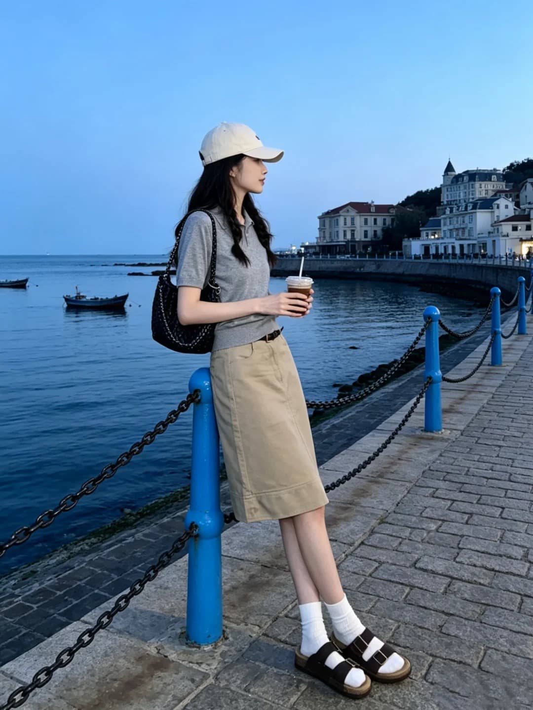 한 부서 고급 회색 폴로 칼라 반팔 POLO 셔츠 여성 여름 새로운 패션 미니멀리즘 다용도 맨위 트렌디 상세 이미지 11