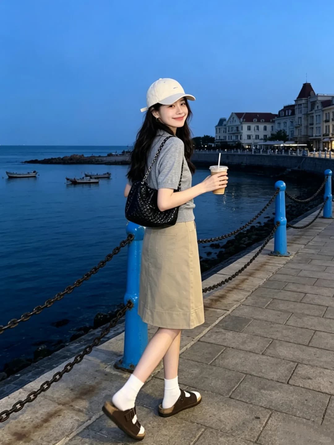한 부서 고급 회색 폴로 칼라 반팔 POLO 셔츠 여성 여름 새로운 패션 미니멀리즘 다용도 맨위 트렌디 상세 이미지 13