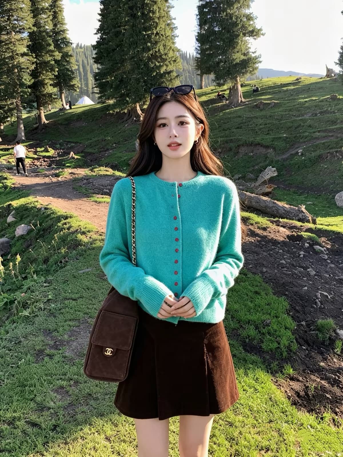 한 부서 느긋한 고급 센스 품격 외부 가져 가라. 니트 오픈 가디건 여성 가을철 착용 가져 가라. 와이드 부드러운 찹쌀 출퇴근 세련된 스웨터 이미지 3