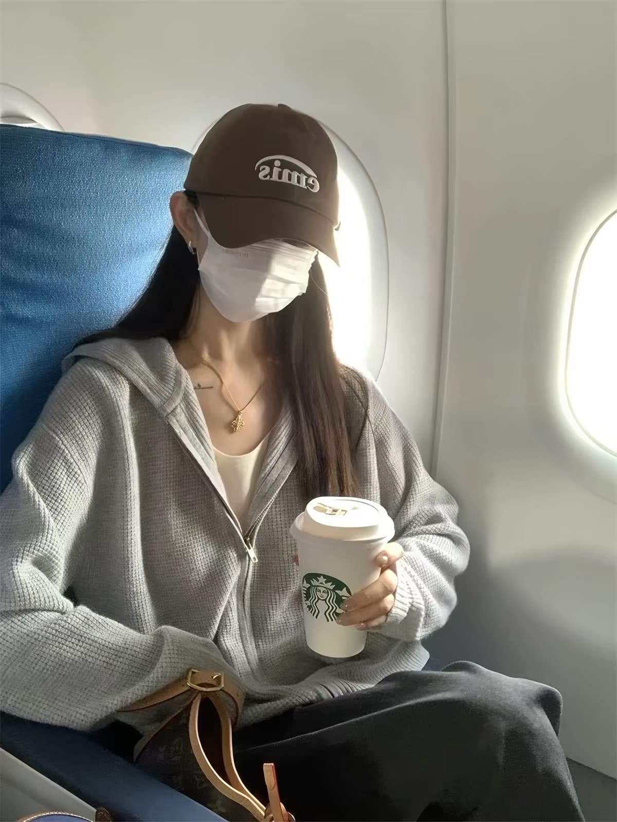 루즈핏 슬림해 보이는 3 차원 후아 남편 그리드 후드 오픈 가디건 여성 레저 다용도 양모 재킷 상세 이미지 3