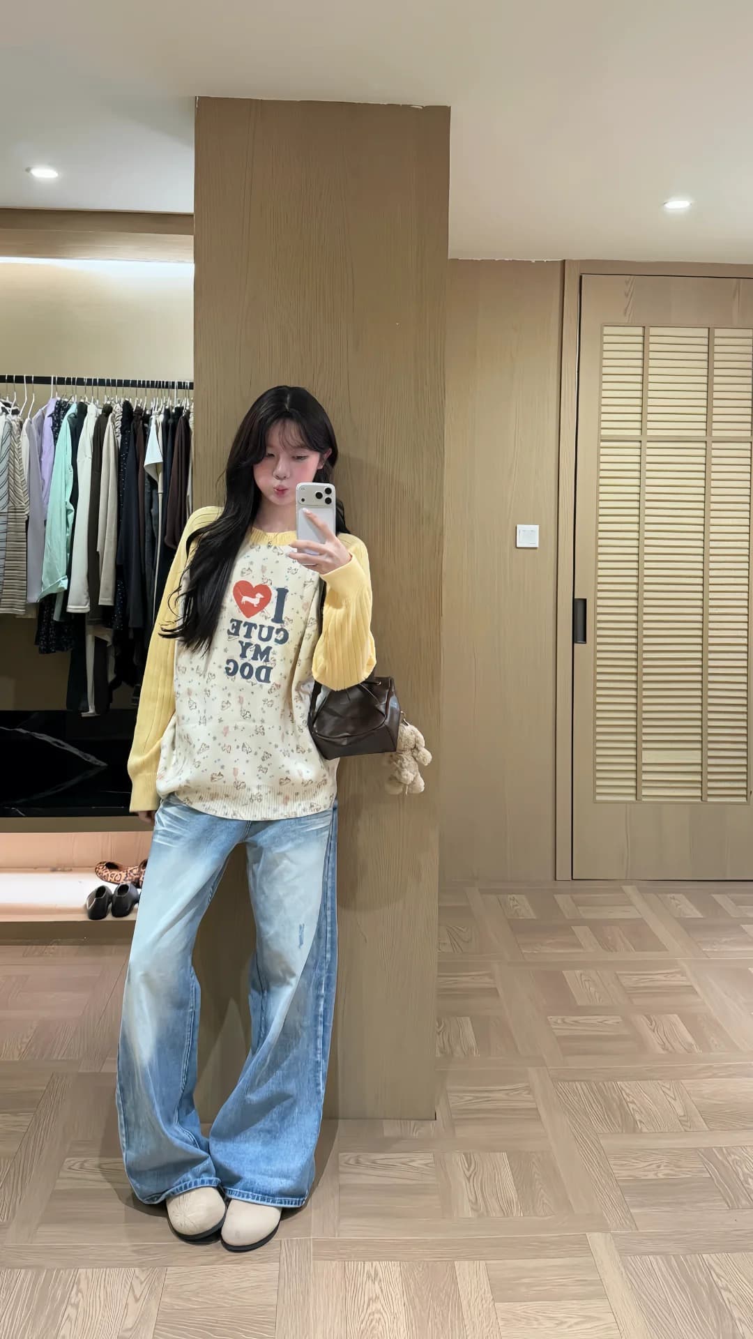 아메리칸 재미있는 프린트 패치워크 색상 긴팔 니트 스웨터 남녀 봄 가을 루즈핏 캐주얼 다용도 풀오버 털 셔츠 상세 이미지 14