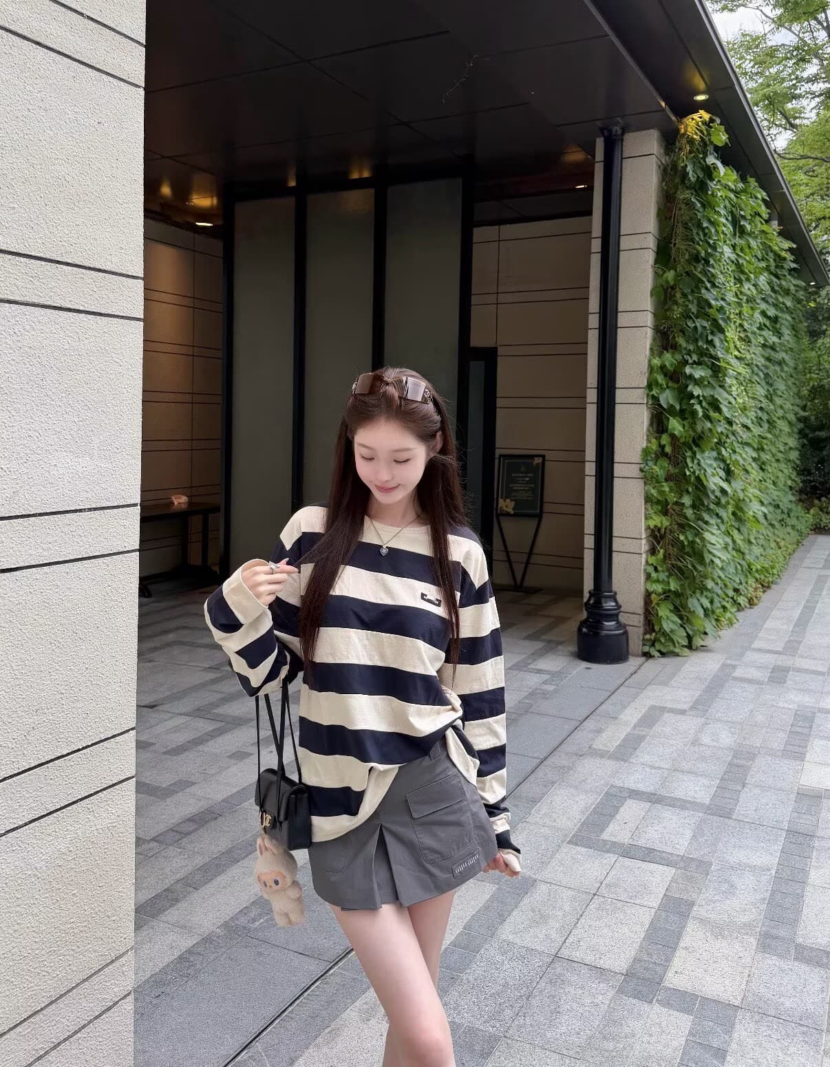 폭발 오류 부서 알파벳 스트라이프 캐주얼 맨위 이미지 2