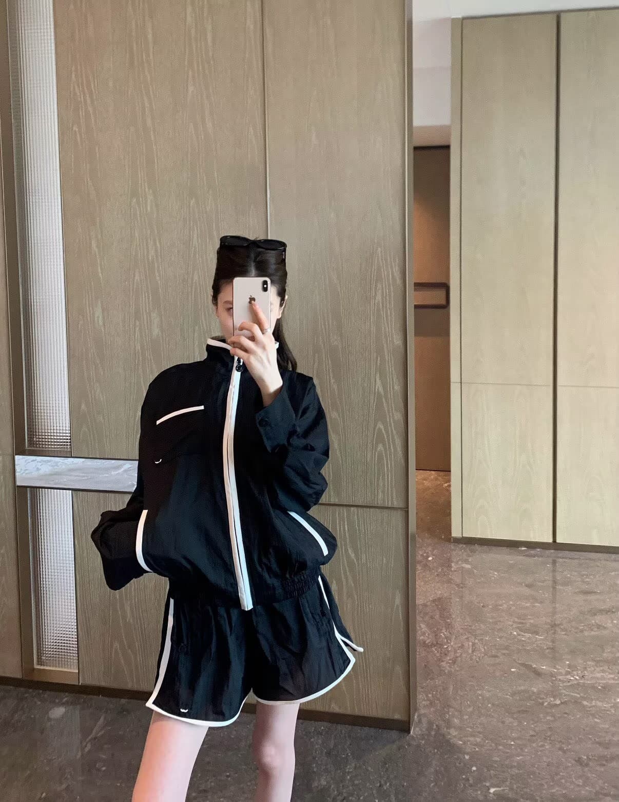 폭발 반드시 입력 작은 샤넬 스타일 배색 캐주얼 세트
