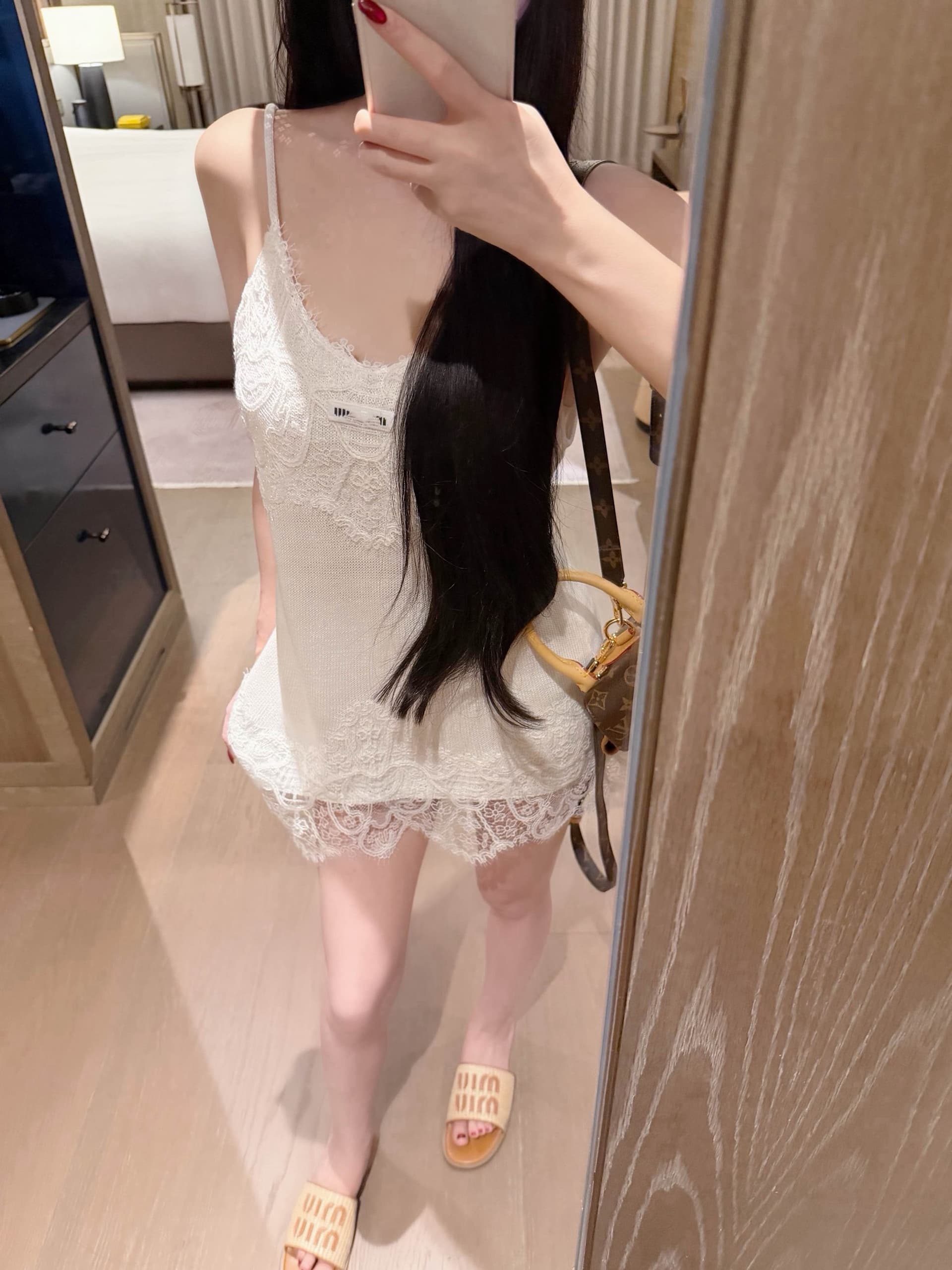 폭발 오류 부서 섹시함 순수한 욕망 레이스 슬립 점프 슈트 미니 스커트 상세 이미지 2