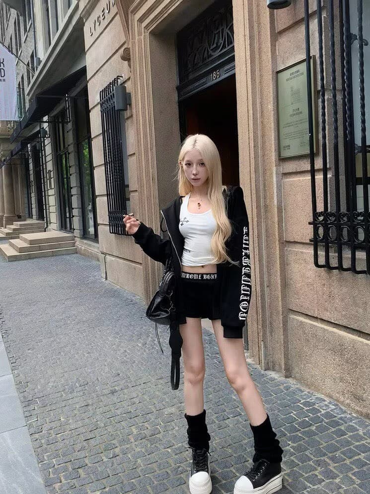 폭발 후드 재킷 조끼 반바지 3종 세트 상세 이미지 2