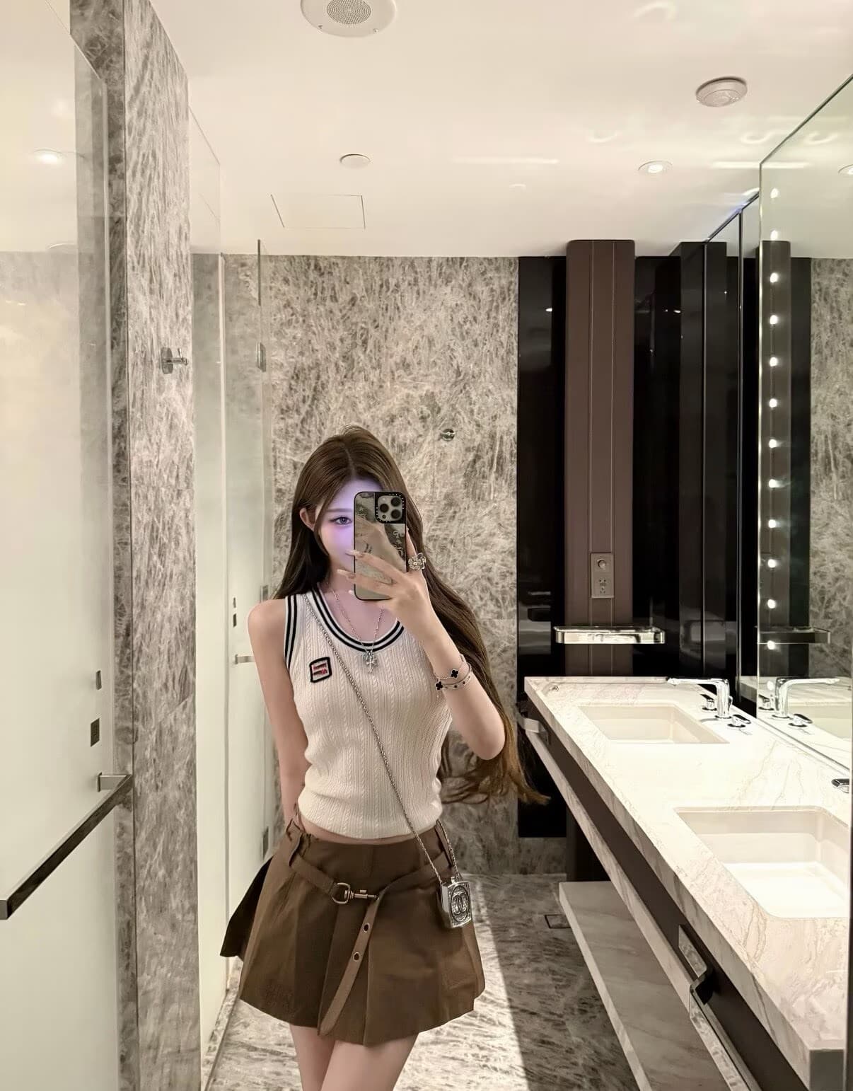 폭발 오류 부서 니트 조끼 오류 부서 니트 재킷 투피스 세트 이미지 3