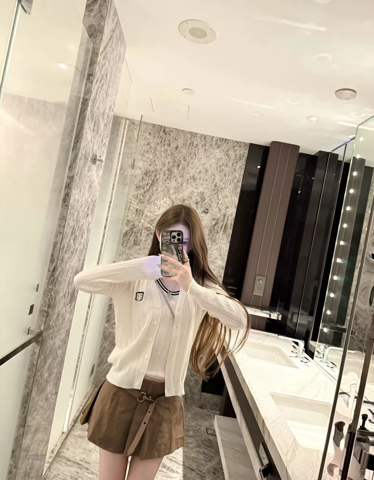 폭발 오류 부서 니트 조끼 오류 부서 니트 재킷 투피스 세트 이미지 2