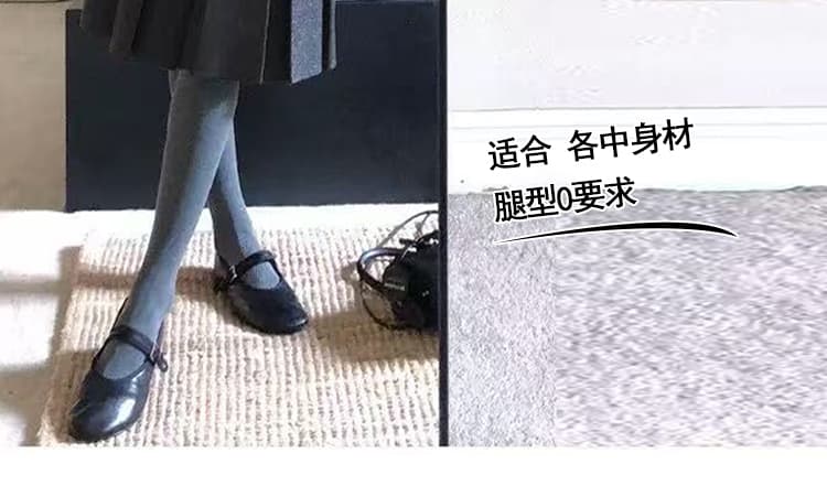 지금 임산부 레트로 하이웨이스트 복부 지지 다용도 슬림해 보이는 고급 회색 모직 5 점 플리츠 반 스커트 중간 스커트 상세 이미지 12
