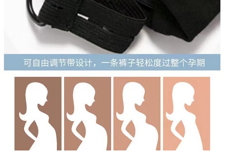 지금 임산부 레트로 하이웨이스트 복부 지지 다용도 슬림해 보이는 고급 회색 모직 5 점 플리츠 반 스커트 중간 스커트 상세 이미지 16
