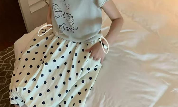 지금 임산부 새로운 치마바지 작은 대중 도트 무늬 다용도 수 있습니다. 조정 꽃밭 바지 상세 이미지 25