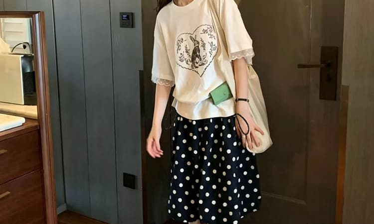 지금 임산부 새로운 치마바지 작은 대중 도트 무늬 다용도 수 있습니다. 조정 꽃밭 바지 상세 이미지 32
