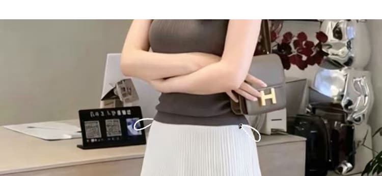 지금 임산부 새로운 여름 다용도 한 마디 수 있습니다. 조정 플리츠 반신 중간 스커트 상세 이미지 41