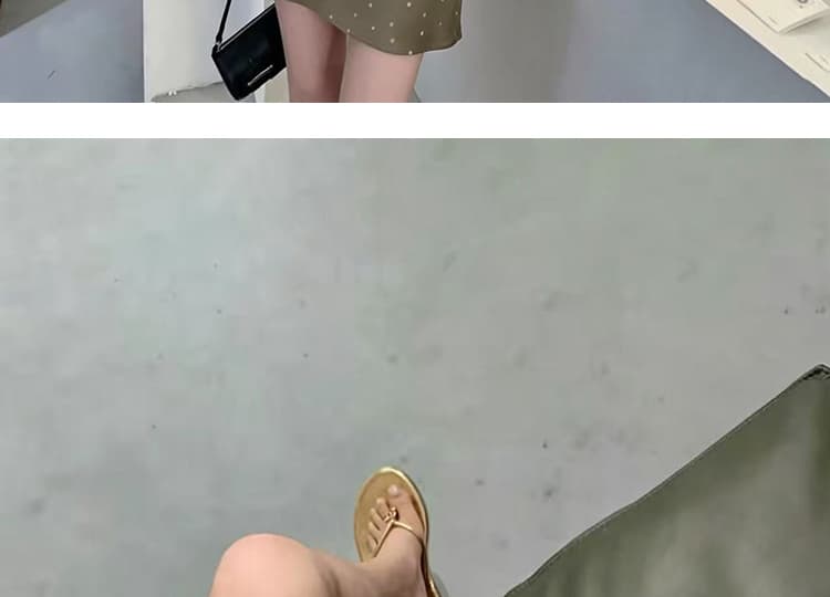 지금 임산부 여름 새로운 도트 무늬 새틴 한 마디 반신 스커트 상세 이미지 31