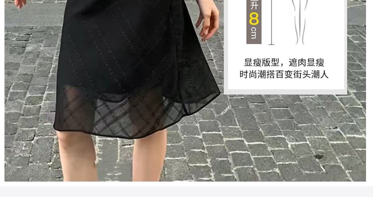 임산부 새로운 다용도 체크무늬 수 있습니다. 복부 지지 반신 스커트 상세 이미지 13