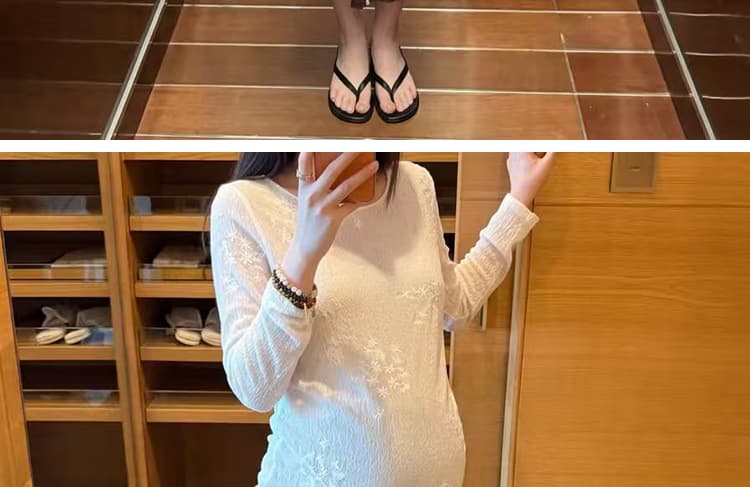 지금 임산부 새로운 여름 도트 무늬 인어 꼬리 스커트 길이 두 버전 상세 이미지 21