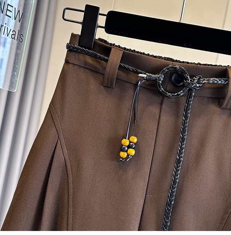실사 가을 새로운 빅 사이즈 여성 의류 루즈핏 하이웨이스트 하렘 바지 mm 캐주얼 허리밴드 슬림해 보이는 한국 스타일 여성 긴 바지 상세 이미지 16