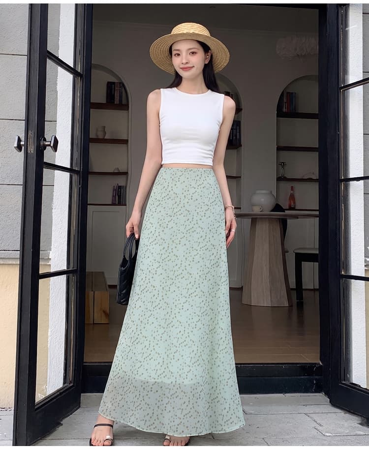 프랑스식 레트로 홀치기 염색 헤일로 염색 프린트 쉬폰 한 마디 반신 스커트 여성 휴가 바람 도루 가을 센스 요정 인어 꼬리 롱 스커트 상세 이미지 33