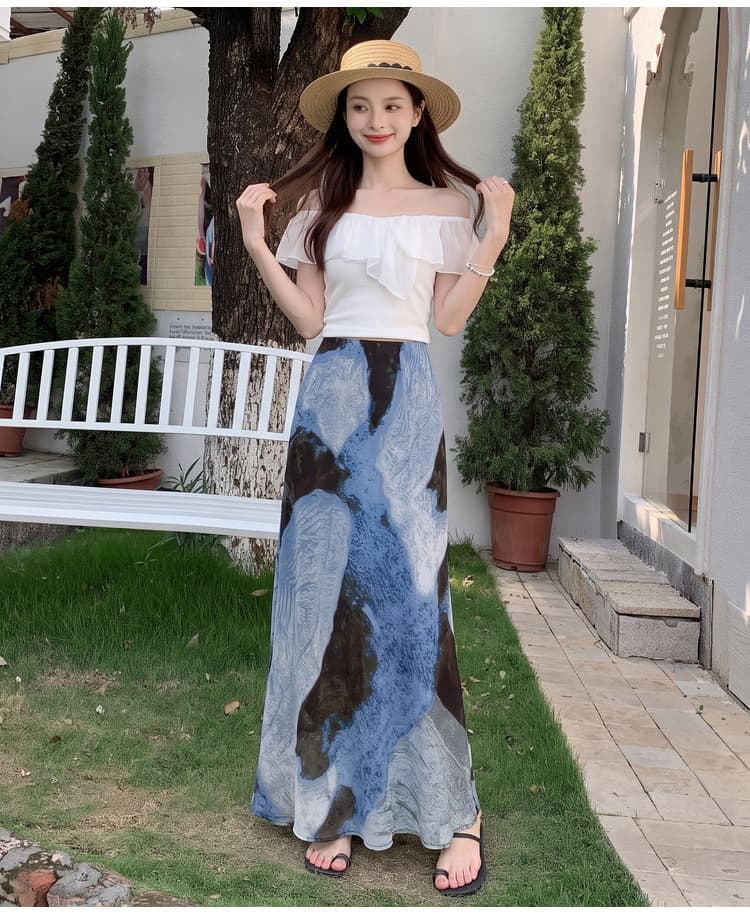 레트로 홀치기 염색 인어 꼬리 스커트 반신 스커트 여성 여름 2026 새로운 몸매 가꾸기 슬림해 보이는 도루 센스 한 마디 타이트 스커트 길다 치마 상세 이미지 28