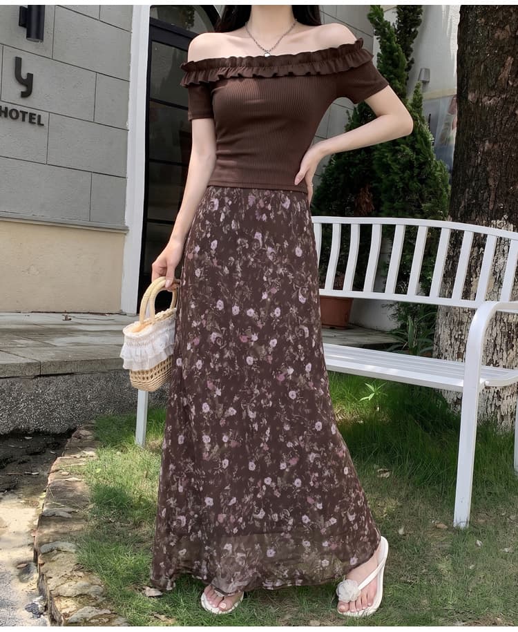 프랑스식 레트로 품격 꽃무늬 반신 스커트 여성 여름 하이웨이스트 슬림해 보이는 섹시함 타이트 스커트 한 마디 롱 스커트 상세 이미지 42