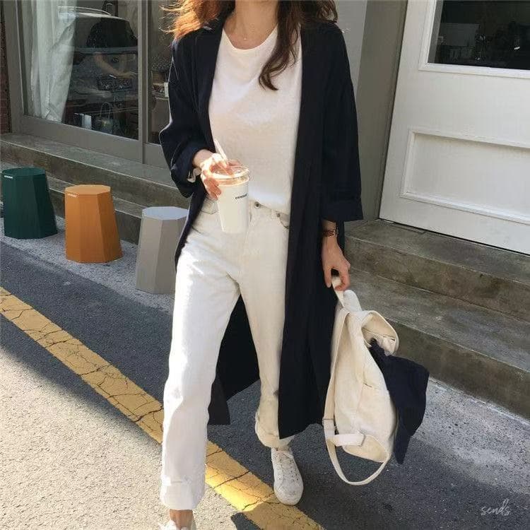 레이스업 셔츠 드레스 여성 단색 치마 2026 봄 새로운 한국 스타일 루즈핏 학생 프랑스식 명문 여성 드레스 트렌디 상세 이미지 11