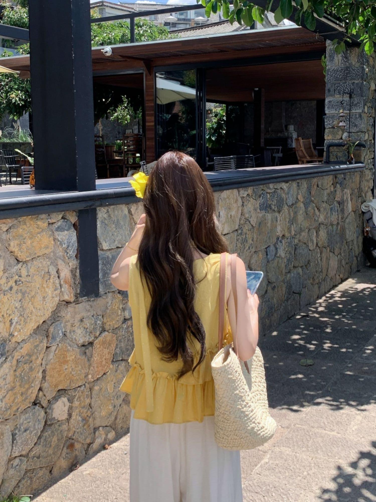 원본 원단 톰 글 래 원인 블루 민소매 맨위 여성 여름 아마 고급 센스 도파민 착용 가져 가라. 밝은 조끼 티셔츠 상세 이미지 16
