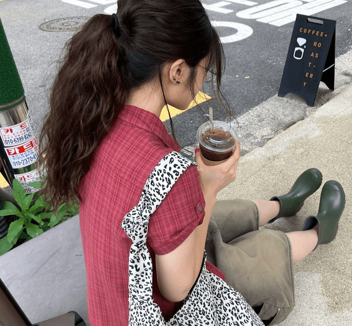 3 색 한국 여름 레트로 주름 체크무늬 반팔 셔츠 셔츠 일본식 맨위 고대 바람 학원 스타일 상세 이미지 32
