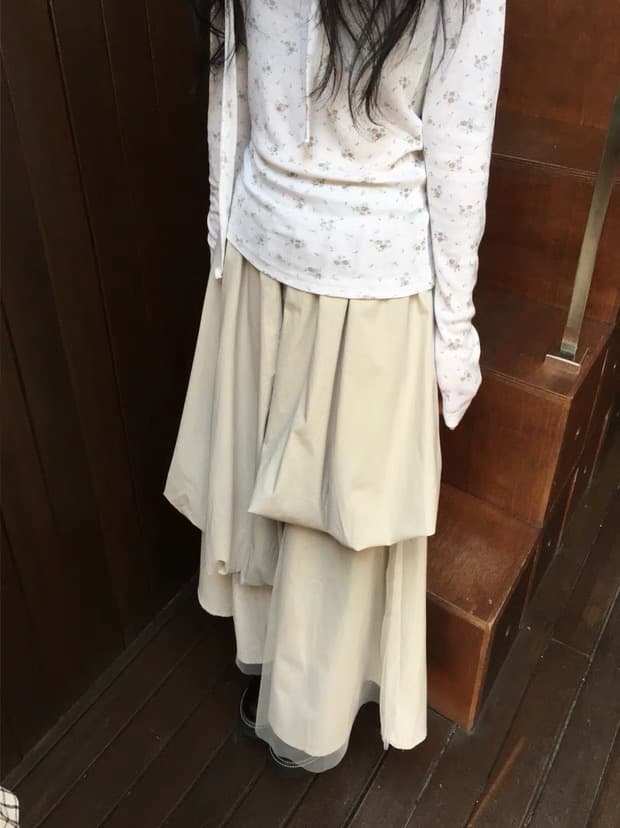 이른 가을 새로운 한국 소녀 바람 꽃무늬 꽃 프린트 레이스 레이스 행침 목 레이스업 만나는 긴팔 티셔츠 상세 이미지 20
