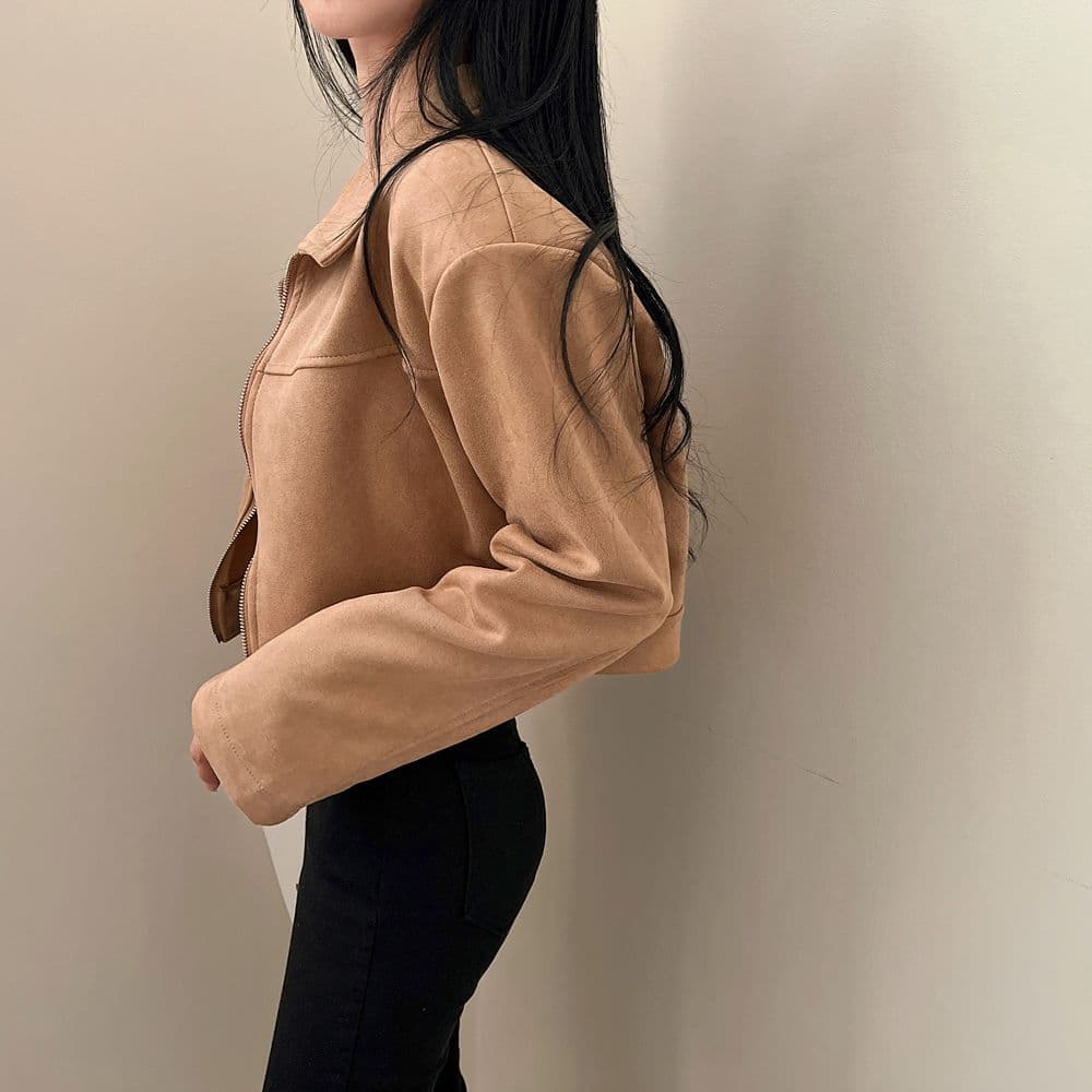 한국 chic 가을 레트로 잘 생긴 폴로 칼라 당겨서 사슬 루즈핏 다용도 긴팔 플러시 쇼트 스타일 재킷 여성 코트 상세 이미지 17