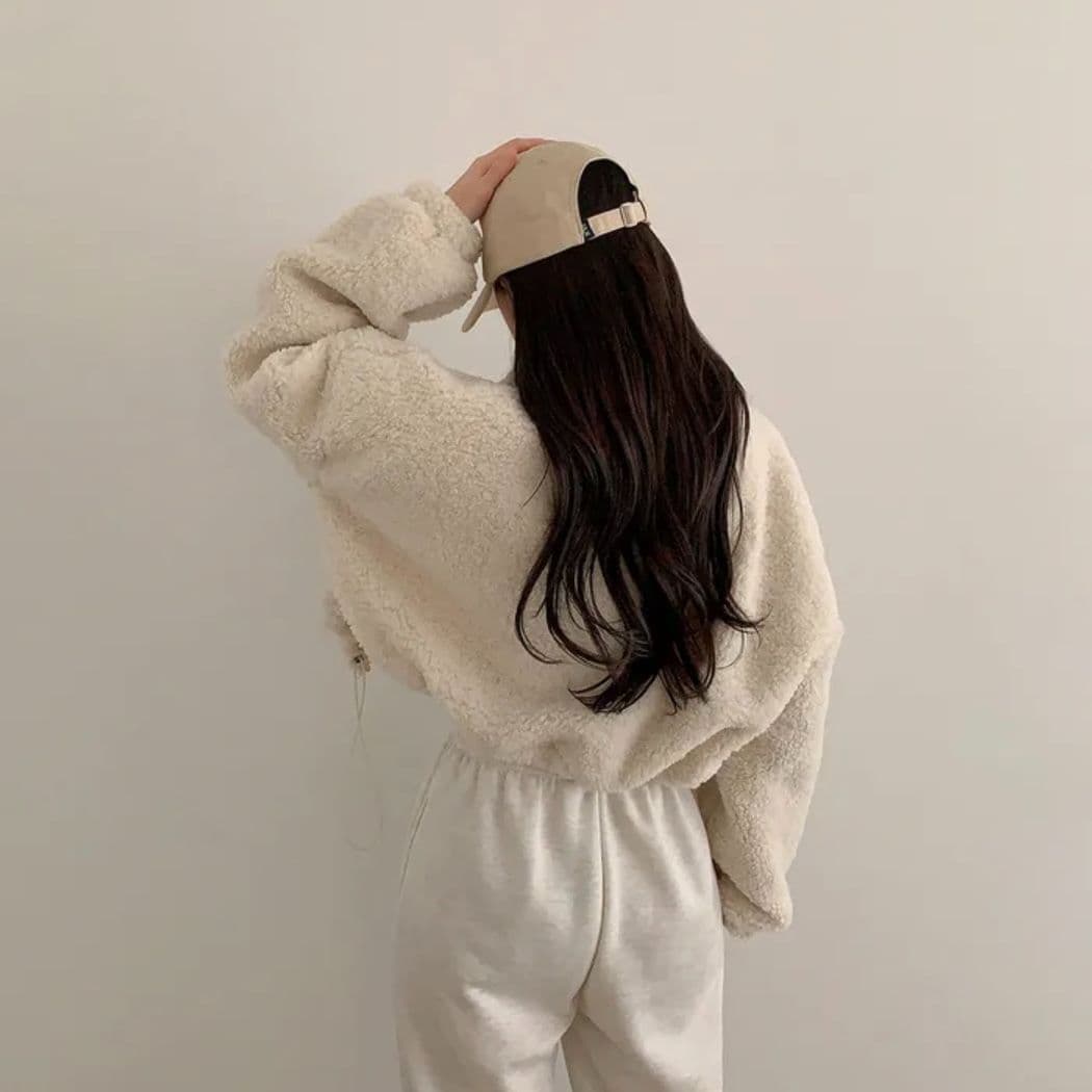 한국 chic 가을 겨울 새로운 품격 스탠드 칼라 당겨서 사슬 플리스 플러시 디자인 센스 다용도 쇼트 스타일 면 옷 여성 코트 상세 이미지 16