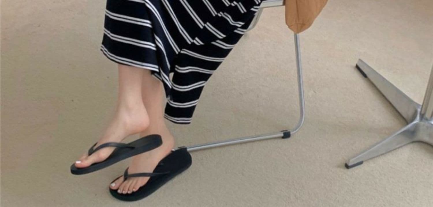 여름 작은 샤넬 스타일 스트라이프 여성 드레스 한국 스타일 루즈핏 캐주얼 티셔츠 루즈핏 롱 스커트 상세 이미지 3