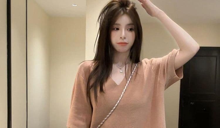 여름 새로운 빅 사이즈 품격 슬림해 보이는 V넥 반팔 허리밴드 스트레이트 넓은 다리 한 부서 투피스 세트 상세 이미지 21