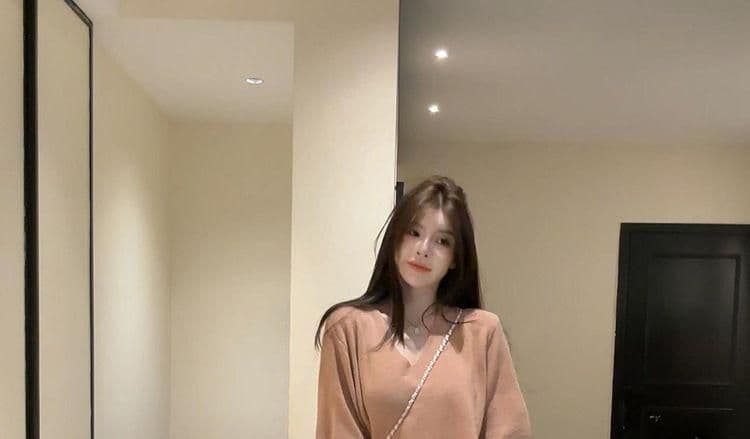여름 새로운 빅 사이즈 품격 슬림해 보이는 V넥 반팔 허리밴드 스트레이트 넓은 다리 한 부서 투피스 세트 상세 이미지 30