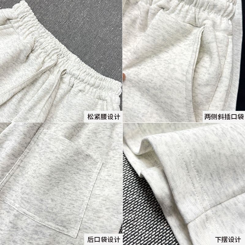 아메리칸 캐주얼 운동 5 점 반바지 여성 여름 ins 조수 브랜드 높음 거리 무거운 루즈핏 단색 다용도 바지 이미지 5