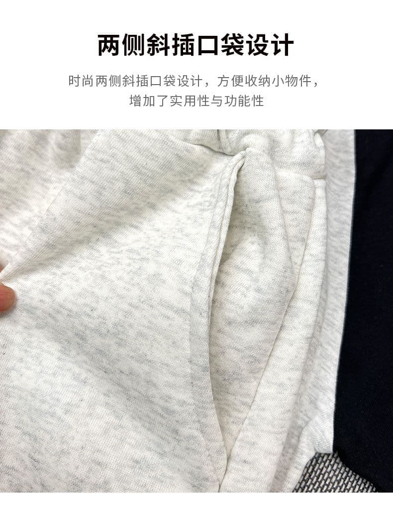 아메리칸 캐주얼 운동 5 점 반바지 여성 여름 ins 조수 브랜드 높음 거리 무거운 루즈핏 단색 다용도 바지 상세 이미지 7