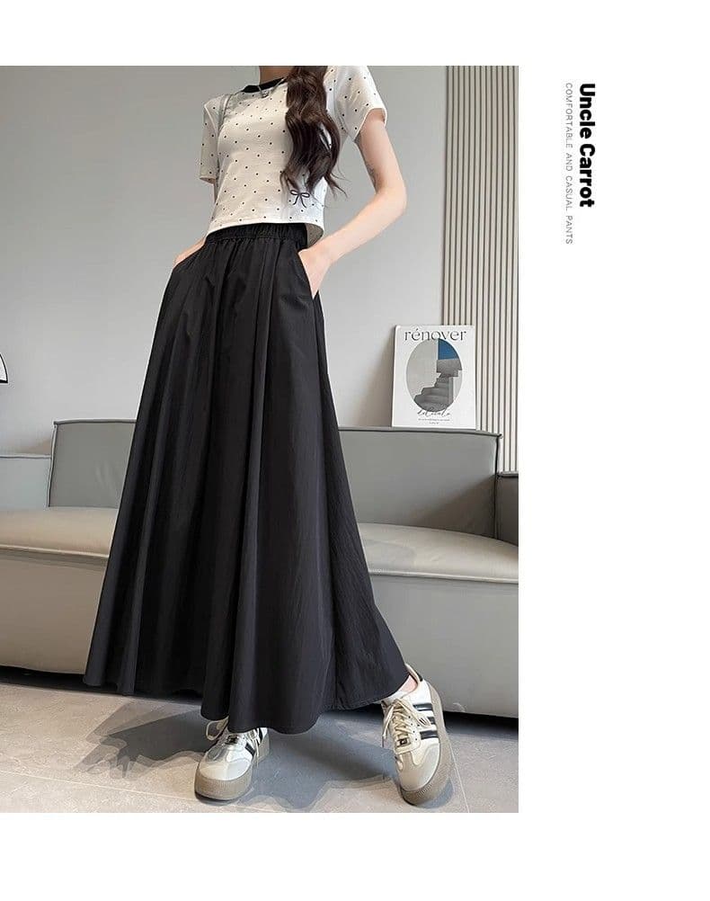 반신 스커트 여성 새로운 하이웨이스트 한 마디 도루 센스 우산 치마 플리츠 롱 스커트 작은 키 야마모토 치마 상세 이미지 37