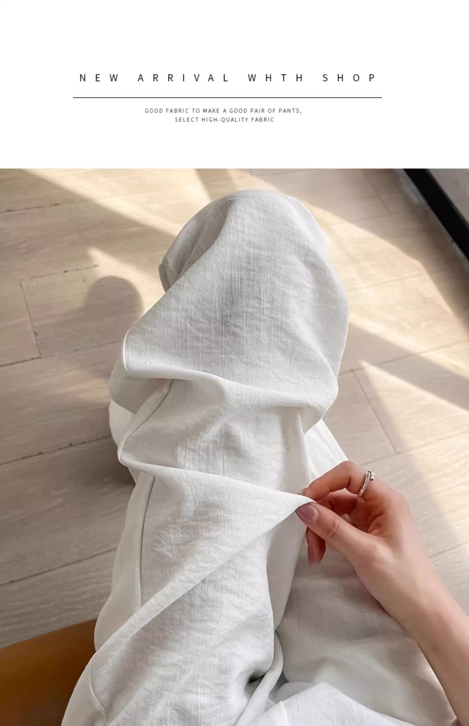 주간 실크 XL 와이드 레깅스 바지 여름 얇은 스타일 얼음 실크 차가운 좁은 에디션 새로운 중식 국풍 스트레이트 팬츠 상세 이미지 26