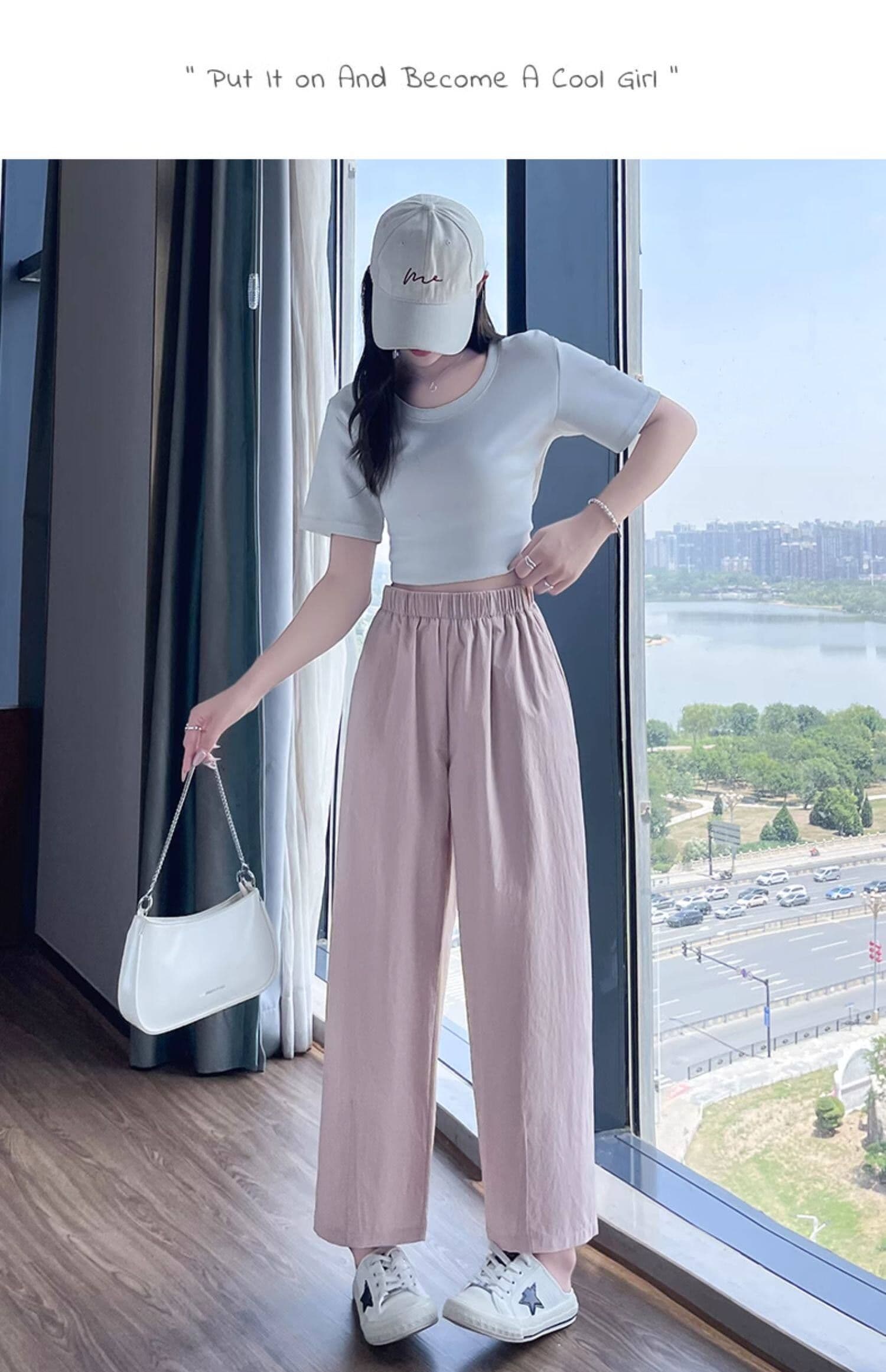 얼음 실크 9부 바지 여성 여름 얇은 스타일 캐주얼 속도 건조한 야마모토 스트레이트 운동 바지 주간 실크 넓은 다리 8 점 바지 여름 상세 이미지 16