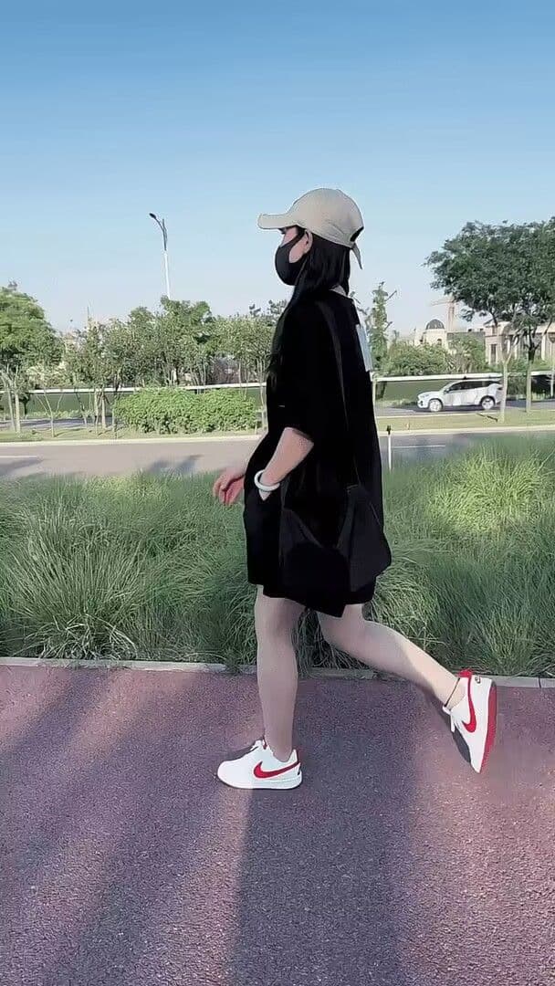 빅 사이즈 여름 새로운 캐주얼 패션 세트 루즈핏 표지 고기 연령 감소 반팔 반바지 투피스 세트 상세 이미지 10