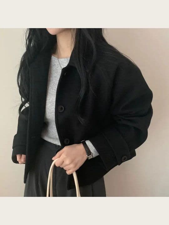 작은 키 모직 여성 코트 chic 프랑스식 부드러운 디스플레이 화이트 폴로 칼라 싱글 줄 버튼 루즈핏 디자인 센스 Chic 맨위 상세 이미지 13