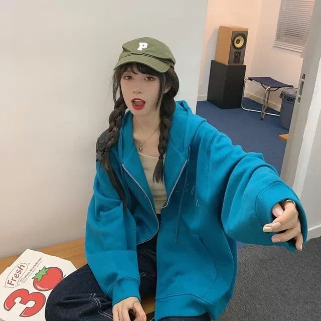 맨위 여성 ins 후드 티 스웨터 가을 2026 새로운 작은 키 다용도 루즈핏 긴팔 BF 바람 재킷 상세 이미지 24