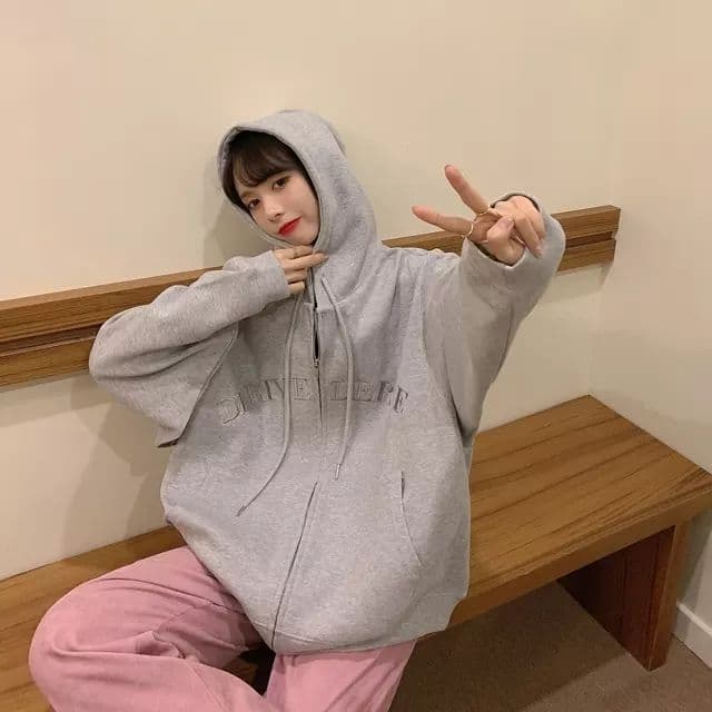 맨위 여성 ins 후드 티 스웨터 가을 2026 새로운 작은 키 다용도 루즈핏 긴팔 BF 바람 재킷 상세 이미지 34