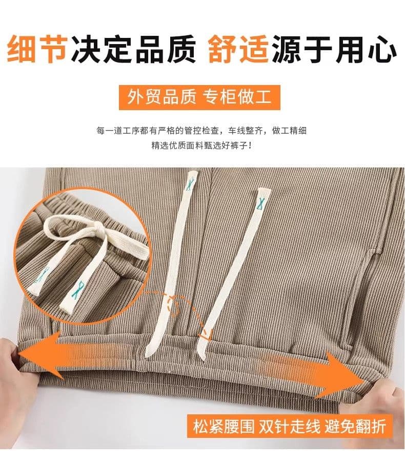 3 차원 허리 m-5xl 양털 플리스 운동 가을 겨울 털이 있고 두꺼운 보온 방풍 면 바지 캐주얼 조거 웨이 바지 상세 이미지 9