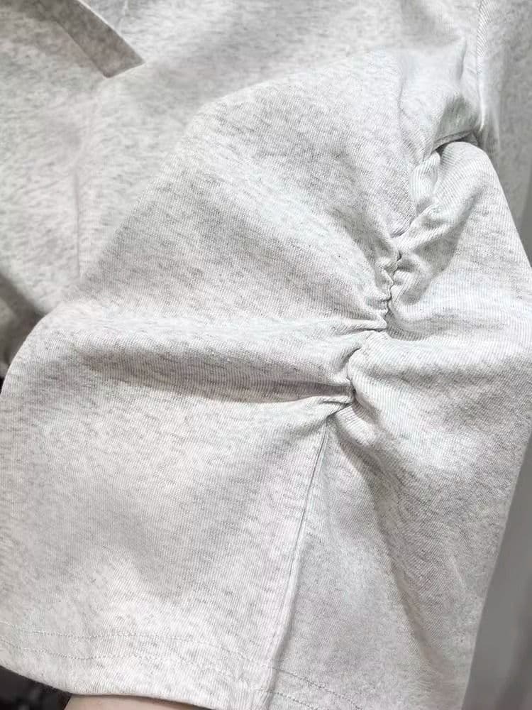가을 polo 폴로 칼라 t 긴팔 동정 몸매 가꾸기 슬림해 보이는 맨위 회색 긍정적 인 어깨 인사이드 가져 가라. 기본 셔츠 상세 이미지 23