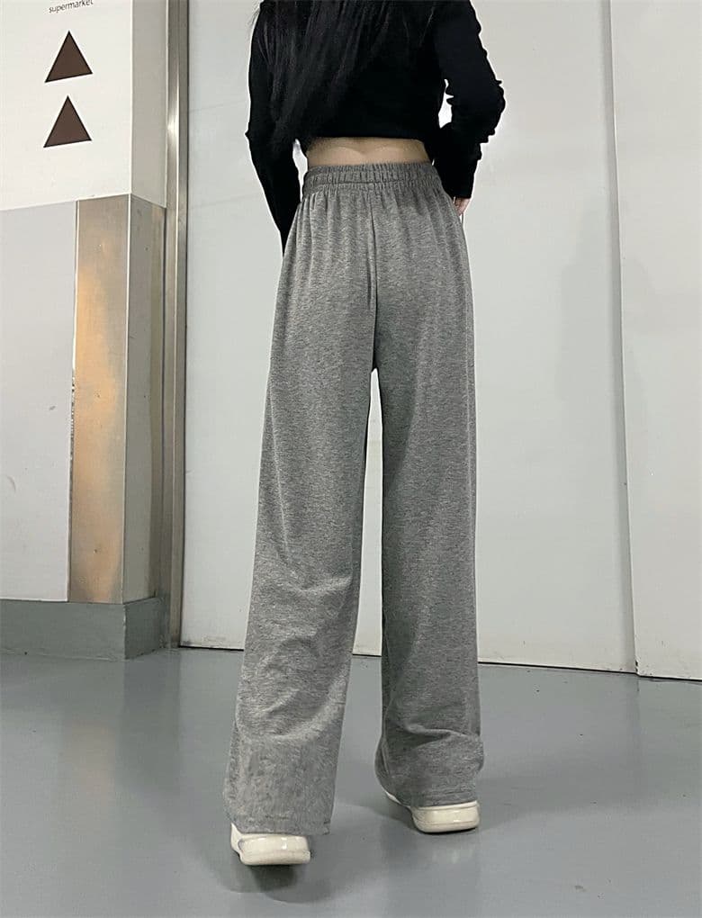 가을 새로운 넓은 다리 하이웨이스트 도루 센스 슬림해 보이는 다용도 캐주얼 운동 바지 상세 이미지 33