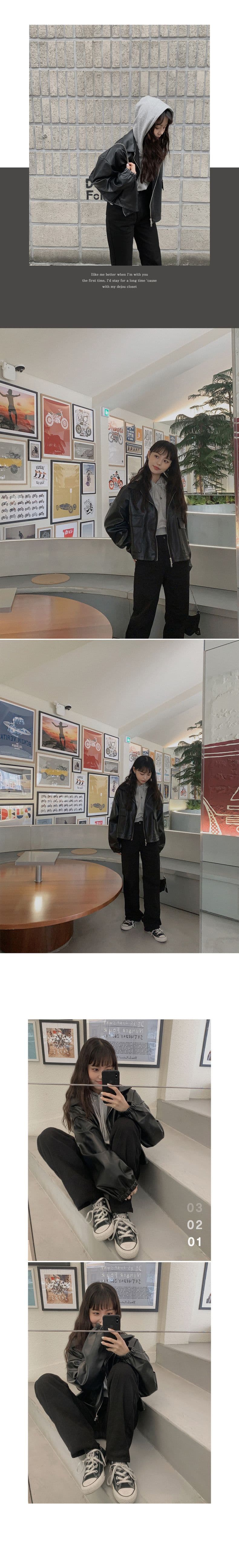 한국 chic 여름 레트로 항구 바람 스탠드 칼라 지퍼 디자인 루즈핏 캐주얼 다용도 긴팔 쇼트 스타일 여성 코트 상세 이미지 7